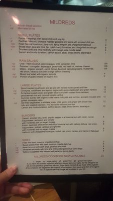 Menu photo 2 Mildreds London, XGL Menu photo 2 Mildreds London, XGL
