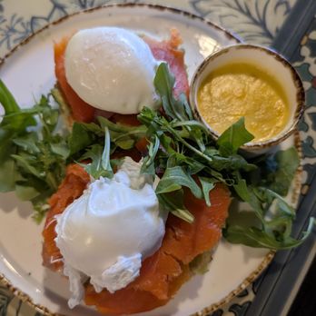 Good Day Good Night - Salmon Benedict - New American Near Me - Raleigh, North Carolina