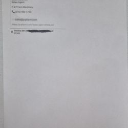 P and P Farm Machinery - Scammer invoice
