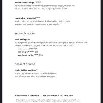 Gordon Ramsay Hell’s Kitchen - Menu - Bars Near Me - Mashantucket, Connecticut