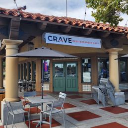 Exterior outside entrance of CRAVE Mediterranean Grill - El Cajon, California Exterior outside entrance of CRAVE Mediterranean Grill - El Cajon, California