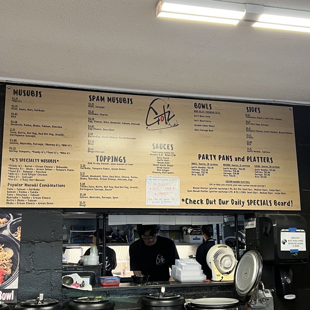Got'z Grindz - Menu - Japanese Near Me - Kaneohe, Hawaii