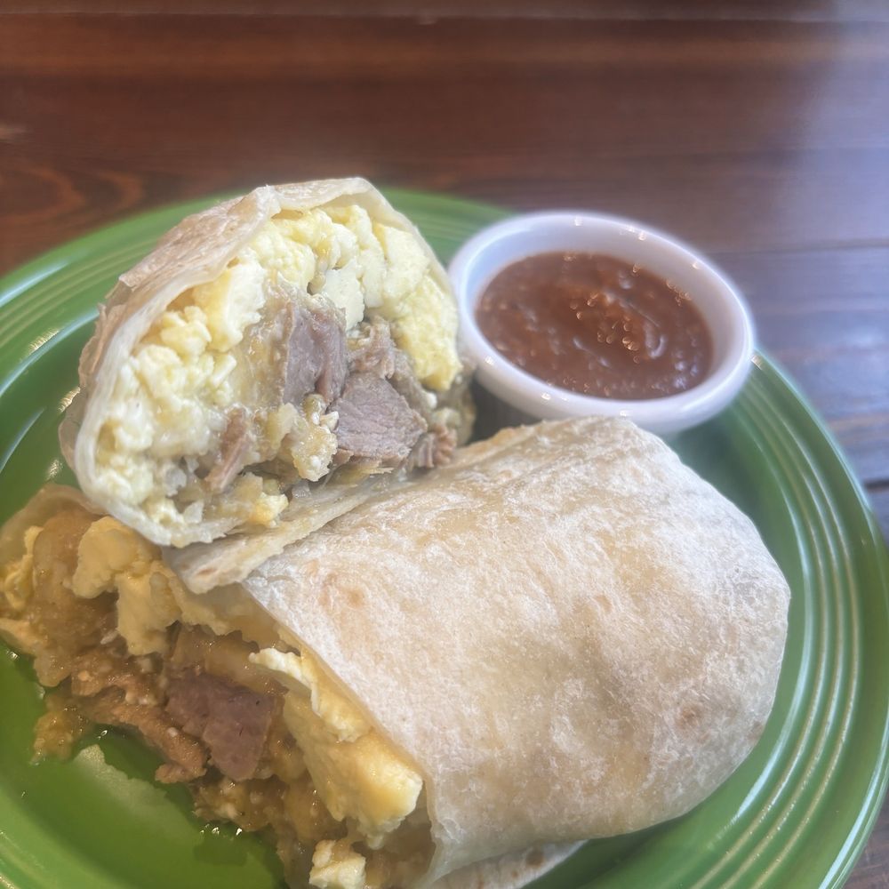 Crema - Chili verde burrito - Breakfast & Brunch Near Me - Pacific Grove, California