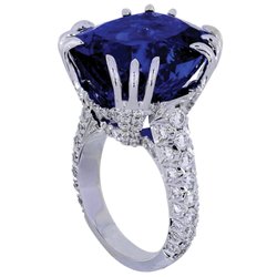 Finley's Jewelers - 21Carat AAA D-Block Tanzanite Set in a custom made setting with Custom one of a king setting style! you wont see this anywhere!