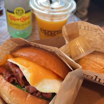 Eggslut - Bacon, Egg & Cheese Buttermilk Biscuit Fresh Orange Juice - Breakfast & Brunch Near Me - Los Angeles, California Eggslut - Bacon, Egg & Cheese Buttermilk Biscuit Fresh Orange Juice - Breakfast & Brunch Near Me - Los Angeles, California