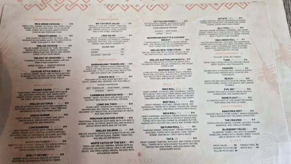 Menu photo 2 Panko Charlotte, NC
