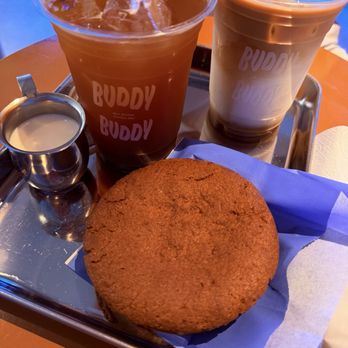Buddy Buddy - Le buddy, iced americano and pbj pastry - Coffee & Tea Near Me - New York, New York Buddy Buddy - Le buddy, iced americano and pbj pastry - Coffee & Tea Near Me - New York, New York