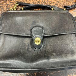 Georges Shoe & Leather Repair - Original bag for reference. There were several scuffs and scratches. Plus the black leather was very dried out.