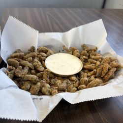 PB’S Twisted Q - Fried mushrooms (stems and pieces!!!) Yummy!!!!!