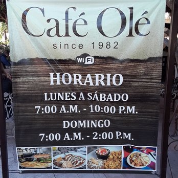 Café Olé - hours. - Mexican Near Me - Loreto, BCS
