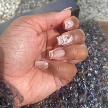 Jennie's Nails - Marble effect in browns and nudes. - Nail Salons Near Me - San Bruno, California