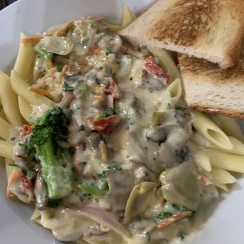 The Mill Restaurant - Veggie Alfredo with penne pasta - Pizza Near Me - Murrieta, California