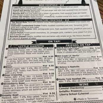 Little Harpeth Brewing - Menu - Beer, Wine & Spirits Near Me - Nashville, Tennessee