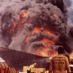 Princeton Forrestal Center - Major fire almost destroys USS Forrestal 1967