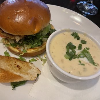 Hook Line & Schooner - Crab cake sandwich and she crab soup. - American Near Me - Smyrna, Georgia