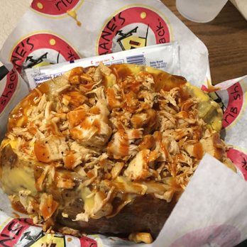 Shane's Rib Shack - Baked potato with chicken - Barbeque Near Me - Perry, Georgia Shane's Rib Shack - Baked potato with chicken - Barbeque Near Me - Perry, Georgia