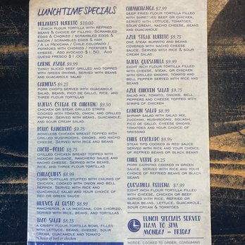 Azul Mexicano - Lunch menu - Mexican Near Me - Charleston, South Carolina Azul Mexicano - Lunch menu - Mexican Near Me - Charleston, South Carolina