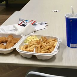 Fried Shrimp platter (Friday's only). This was a takeout order.
