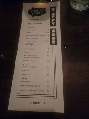 Menu photo 1 Fiorella - Sunset San Francisco, CA