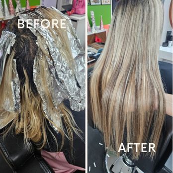 Styled by Reyna - Partial highlight & tape in extensions - Hair Stylists Near Me - Irvine, California Styled by Reyna - Partial highlight & tape in extensions - Hair Stylists Near Me - Irvine, California