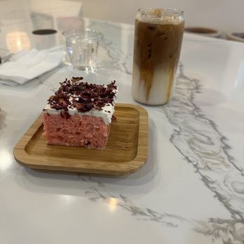 Qamaria Coffee - Rose milk cake - Coffee & Tea Near Me - Fullerton, California Qamaria Coffee - Rose milk cake - Coffee & Tea Near Me - Fullerton, California