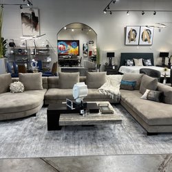 The newest sofa to hit the Mercato Interiors showroom floor. Can't miss this beauty right up front!