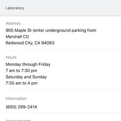 Kaiser Permanente Lab - Correct hrs as of 03.11.23 | screenshot for KP app