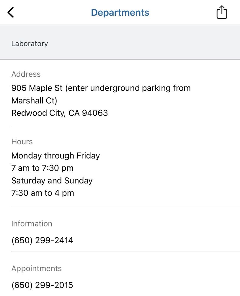KAISER PERMANENTE LAB Updated September 2024 905 Maple St, Redwood City, California