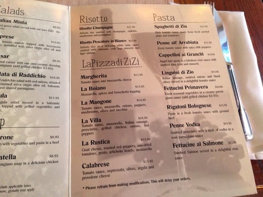 Menu photo 2 Zizi Trattoria Woodbridge, ON Menu photo 2 Zizi Trattoria Woodbridge, ON
