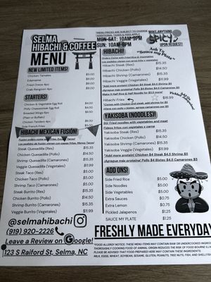 Menu photo 1 Selma Mini Mart Selma, NC Menu photo 1 Selma Mini Mart Selma, NC