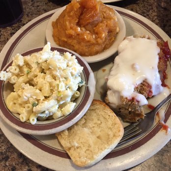 Burton's Cafe - Meatloaf, Macaroni Salad, and Sweet Potatoes - American Near Me - Whittington, Illinois