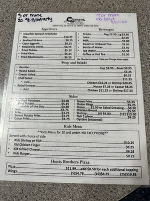 Menu photo 1 Changes Restaurants Venice, LA Menu photo 1 Changes Restaurants Venice, LA