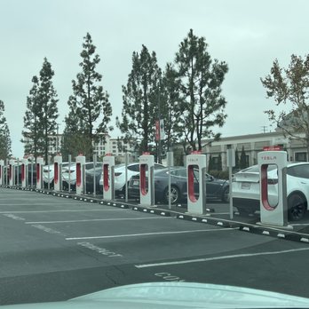Tesla Supercharger - San Gabriel - Don't park on this side - EV Charging Stations Near Me - San Gabriel, California