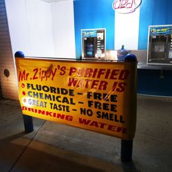 Mr. Zippy's Express Purified Water Store - We'll see about "Great Taste - No Smell"