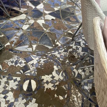 The Shisha Garden - Ceramic tile adorns the area.  We were told the place is owned by an artist who customized every detail seen. - Restaurants Near Me - Edgware, XGL