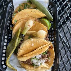 El Vale Tacos - Tacos- carne asada, chorizo, and campechanos