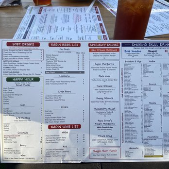 Ragin Cajun Cafe - The expansive drinks list, takes on a full side of the menu! - Cajun/Creole Near Me - Redondo Beach, California