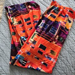 Made this pretty scarf with a knit fabric I found here.
