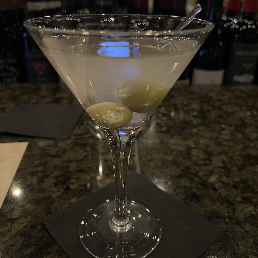 Vittoria - Dirty martini with hand stuffed olives. - Italian Near Me - Powell, Ohio Vittoria - Dirty martini with hand stuffed olives. - Italian Near Me - Powell, Ohio
