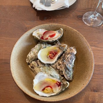 Orasay - Oysters with raspberry and cucumber - Seafood Near Me - London, XGL