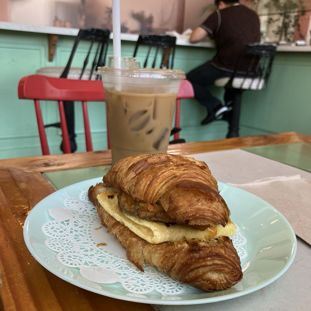 Kitchen Mouse The Bakery - "Drive Thru" Vegan Breakfast Sandwich and iced Latte - Bakeries Near Me - Los Angeles, California Kitchen Mouse The Bakery - "Drive Thru" Vegan Breakfast Sandwich and iced Latte - Bakeries Near Me - Los Angeles, California