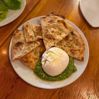Pizzeria Toro - Burrata, arugula pesto, everything flatbread - Pizza Near Me - Durham, North Carolina
