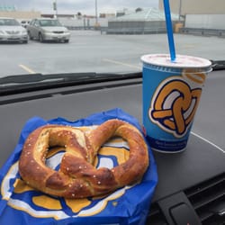 Auntie Anne's - Birthday Pretzel & Cherry Lemonade yum...