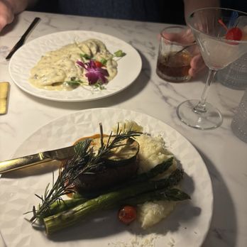 Commelfo Restaurant - Filet & mushroom ravioli - Modern European Near Me - Miramar Beach, Florida