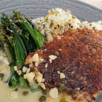 Duke's La Jolla - Mac crusted sea bass - New American Near Me - La Jolla, California