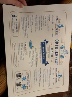 Menu photo 6 Bull & Bush Denver, CO
