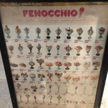 Fenocchio - One side of the menu - Ice Cream & Frozen Yogurt Near Me - Nice, 06 Fenocchio - One side of the menu - Ice Cream & Frozen Yogurt Near Me - Nice, 06