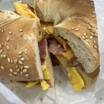 Barry's Bagel & Deli - Taylor ham, egg and cheese on toasted sesame bagel. - Sandwiches Near Me - Clifton, New Jersey Barry's Bagel & Deli - Taylor ham, egg and cheese on toasted sesame bagel. - Sandwiches Near Me - Clifton, New Jersey