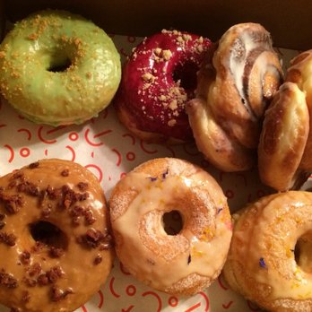 Full Circle Doughnuts - Key Lime Donut, Blueberry Crumble Donut , Cinnamon Roll, Maple Bacon Donut, & Honey Lavender Donut - Donuts Near Me - Homewood, Alabama