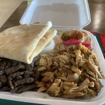 Kabab Crush - Beef and Chicken Shawerma Combo Plate. The meat was so tasty! - Mediterranean Near Me - Corona, California Kabab Crush - Beef and Chicken Shawerma Combo Plate. The meat was so tasty! - Mediterranean Near Me - Corona, California